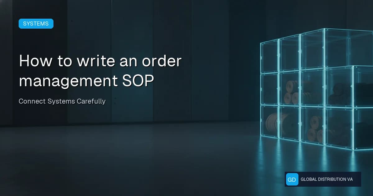 Article graphic with blank order documents and an unmarked parcel