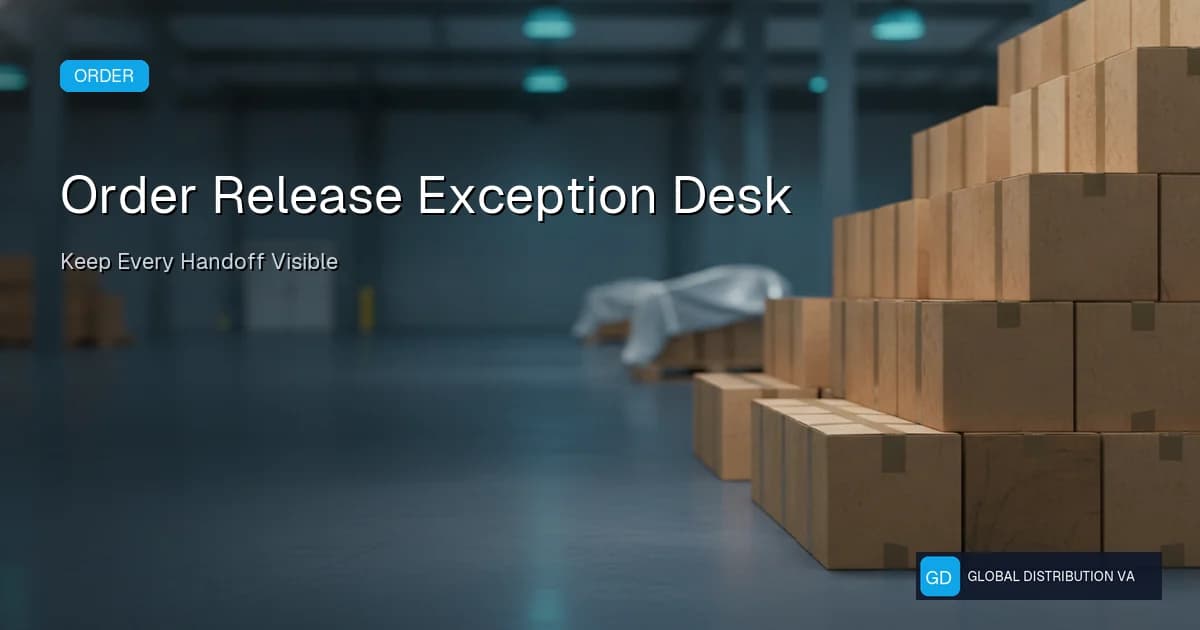 Editorial distribution operations graphic for Order Release Exception Desk