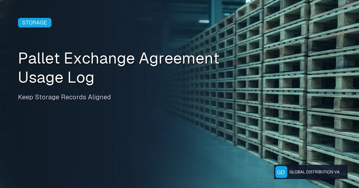 Distribution operations illustration for Pallet Exchange Agreement Usage Log