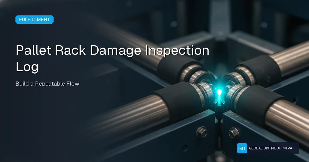 Operational record illustration for Pallet Rack Damage Inspection Log