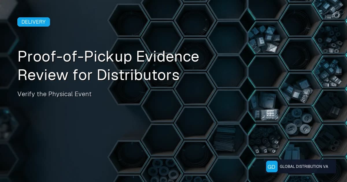 Proof-of-pickup evidence review for distributors