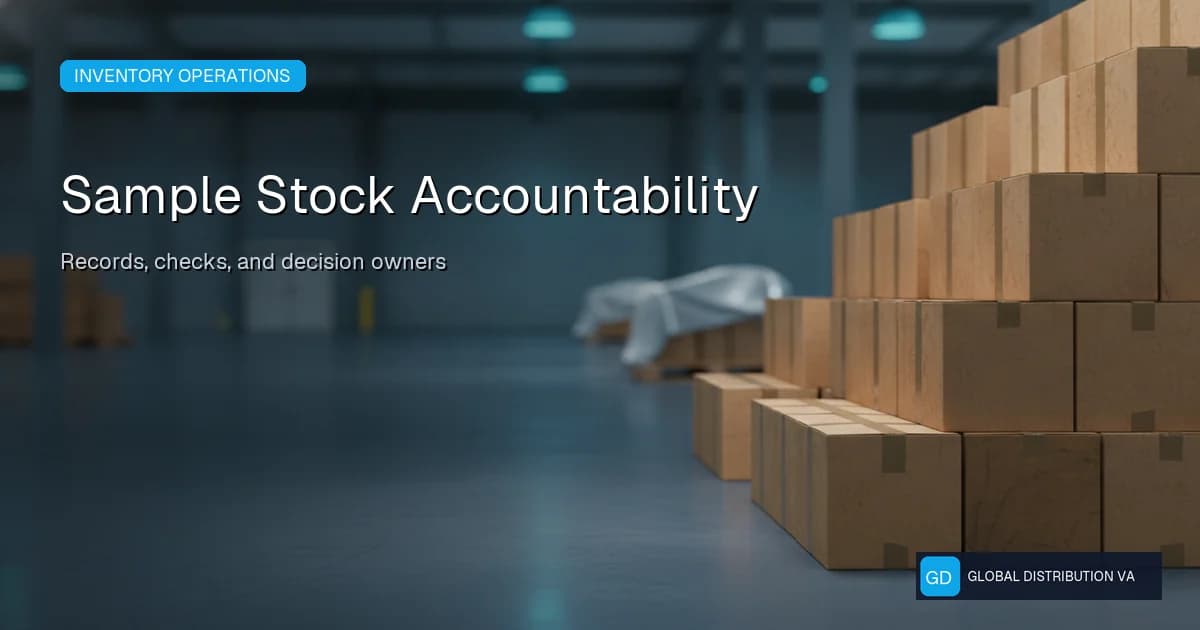 Distribution workflow illustration accompanying track distributor sample orders without losing stock accountability