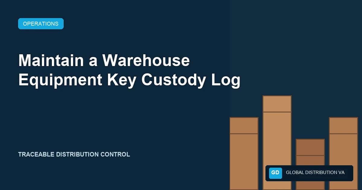 Maintain a Warehouse Equipment Key Custody Log