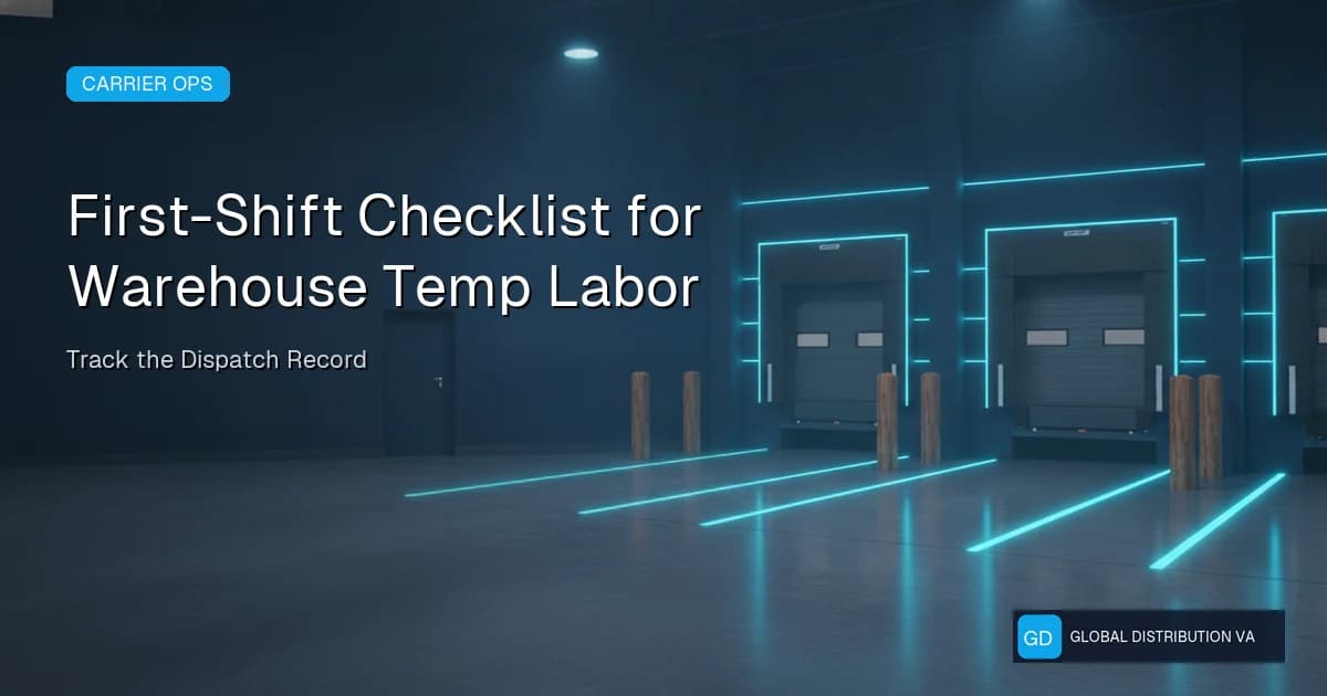 Editorial workflow graphic for First-Shift Checklist for Warehouse Temp Labor
