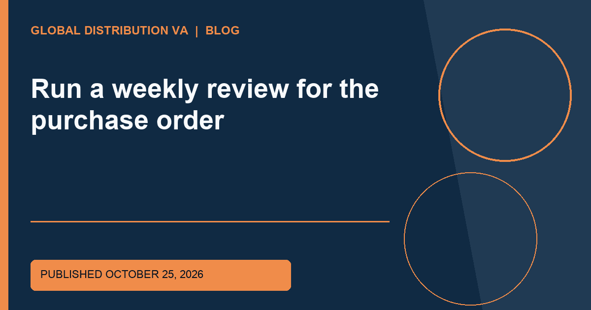 Title-overlaid editorial thumbnail for Run a weekly review for the purchase order