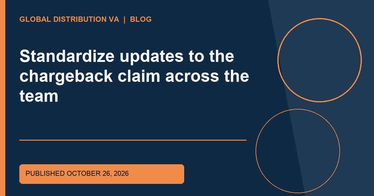 Title-overlaid editorial thumbnail for Standardize updates to the chargeback claim across the team