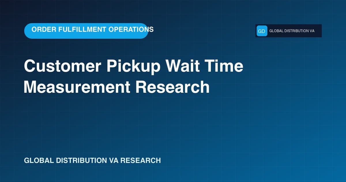 Research data card for Customer Pickup Wait Time Measurement Research