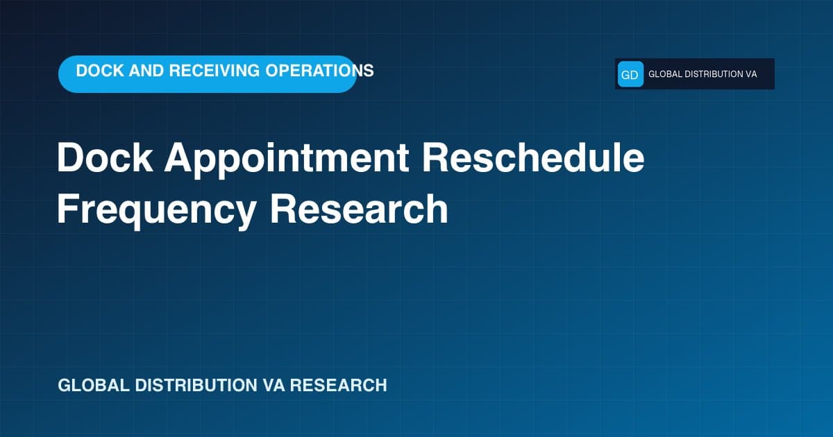 Research data card for Dock Appointment Reschedule Frequency Research
