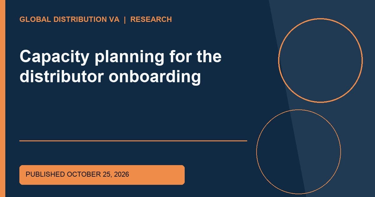 Title-overlaid research graphic for Capacity planning for the distributor onboarding